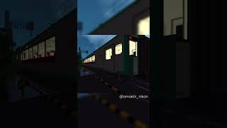 夜の快速列車 #minecraft #mcaddon #鉄道アドオン