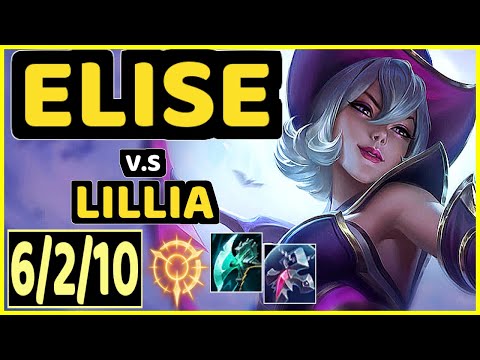 ELISE vs LILLIA - 6/2/10 KDA JUNGLE CHALLENGER GAMEPLAY - KR