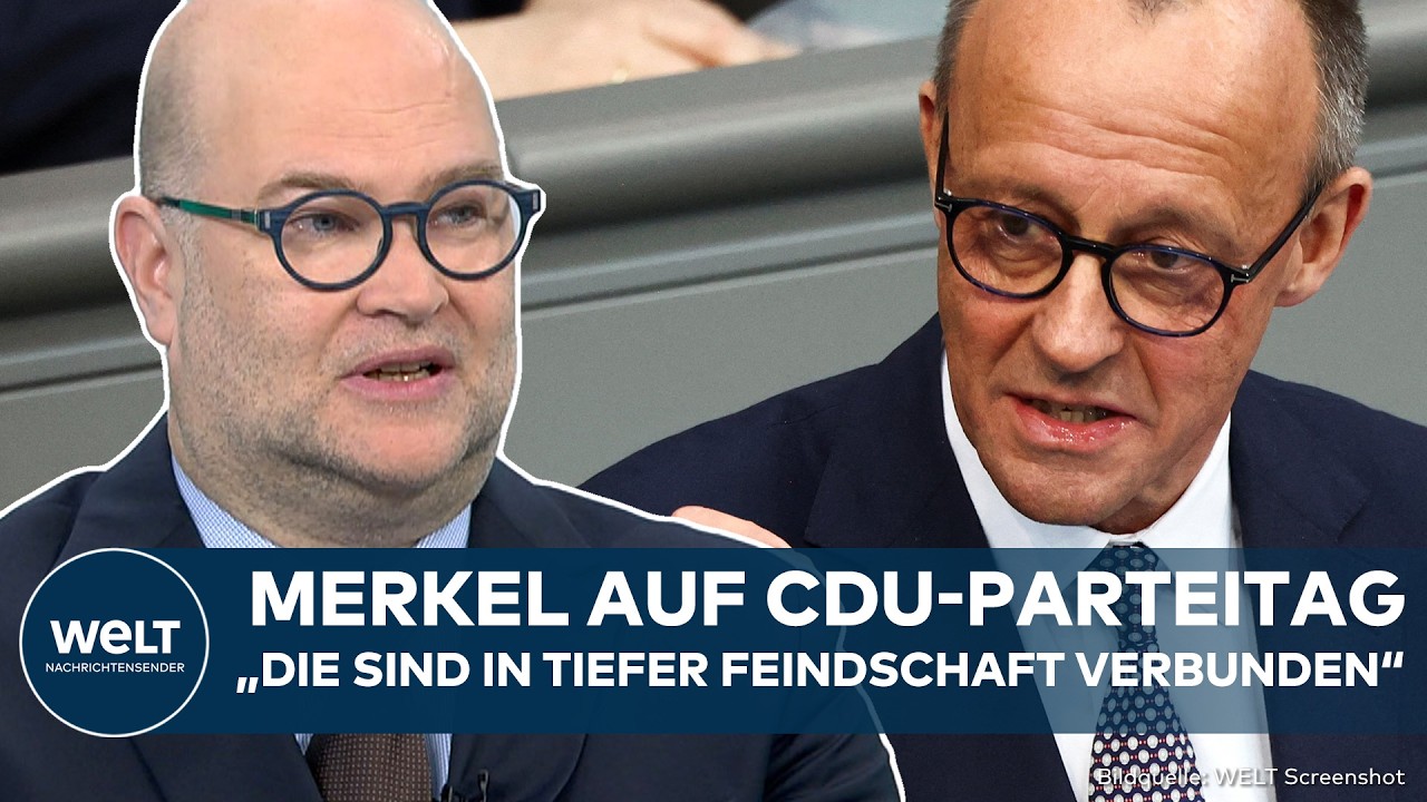 CDU-PARTEITAG: Merkel sorgt für Spannung bei Auftritt von Merz! Kanzler unter Druck