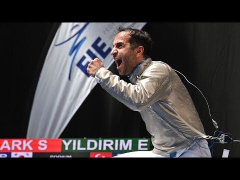 YILDIRIM Enver TUR vs PARK KOR Fencing Madrid WC 2025 Men Sabre Semi Final