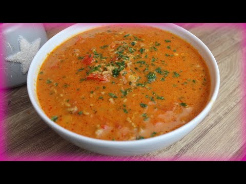 Minced meat soup, quick and tasty with few ingredients, stew recipe, COOKING IDEAS
