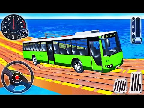 Coach Bus Driving Stunt Games - 3D Impossible Bus Driver Simulator - Android Gameplay