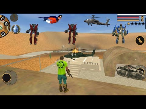 Vegas Crime Simulator (Vegas Hero Destroys Army Helicopter) Burn Helicopter 🚁 - Android Gameplay HD