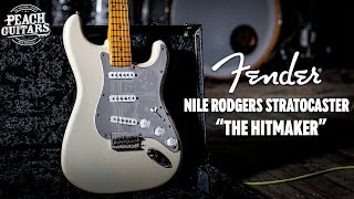 Video thumbnail for No Talking...Just Tones | Fender Artist Nile Rodgers Hitmaker Stratocaster Olympic White by Peach Guitars