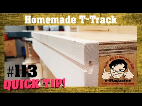 How to make your own t-track out of wood.
