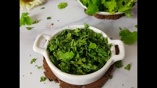 Dried Coriander Leaves in Air Fryer|How to Dehydrate & Store Coriander Leaves|How to Dry Herbs