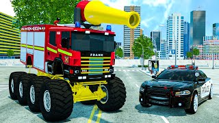 Fire Truck Frank, Sergeant Lucas, Elimination of fire in the city - Wheel City Heroes Cartoon