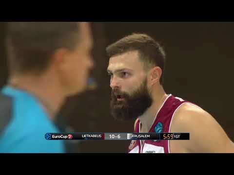 Lietkabelis vs Hapoel Jerusalem (Eurocup 2018)- Zo Williams 15pts, 8asts, 1To, 1blk,1stlkw