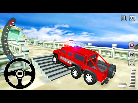 Police Monster Ramp Truck and 6x6 Car Stunts - Android Gameplay