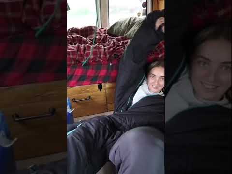 How I comfortably sleeping in van during the Canadian winter