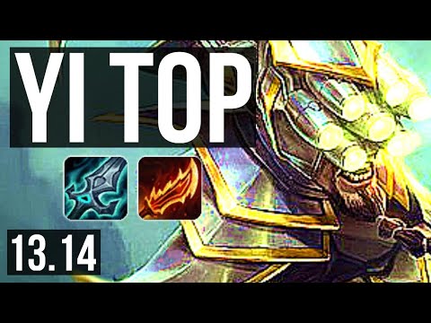 MASTER YI vs SION (TOP) | 10 solo kills, 700+ games, 10/2/3, Godlike | KR Diamond | 13.14