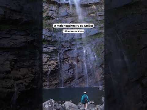 A maior cachoeira de Goiás tem 187 metros e fica na Chapada dos Veadeiros! 😱💦