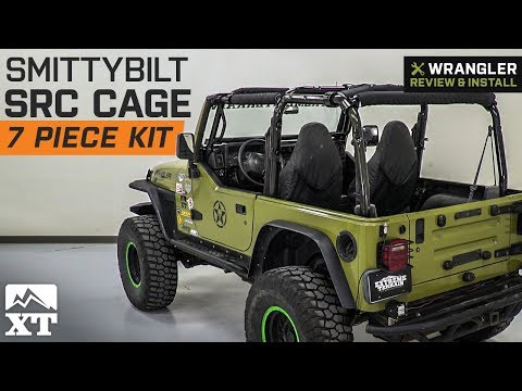 Jeep Wrangler Smittybilt SRC Cage Kit - 7 Piece - Gloss Black (1997-2006 TJ) Review & Install