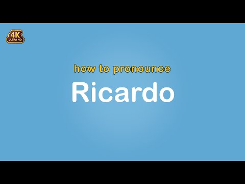 how to pronounce Ricardo 【Name】