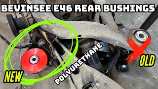 E46 complete rear end bushing rebuild - High performance polyurethane subframe mounts - BMW racecar