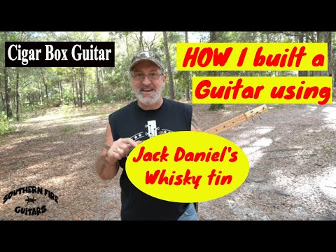 Cigar Box Guitar - I built a Jack Daniel's Whiskey Tin 3 string Guitar