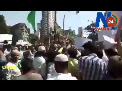 MLA Waris Pathan ko Assembly sey muatel kiye jaane par ehtejaaj (N24India)