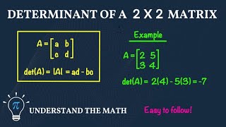 Download lagu How to Find the Determinant of a 2×2 Matrix | Step-by-Step Example mp3