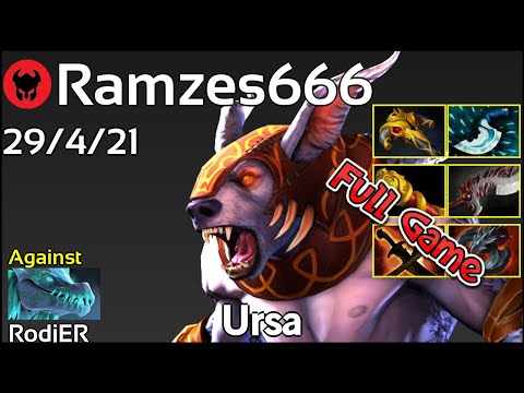 Ramzes666 plays Ursa!!! Dota 2 Full Game 7.21