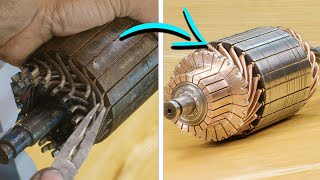 Rewinding An Old Tractor Starter Motor Armature
