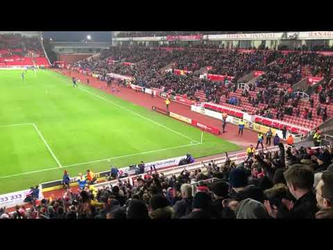 Stoke city vs Swansea City full time celebrations