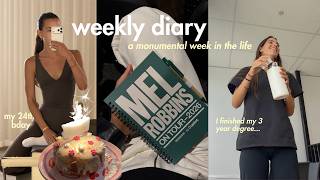 I FINISHED uni & turned 24 | weekly diary 🙂‍↔️🎓💘