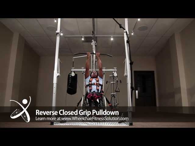 Wheelchair Fitness Solution | Exercise: Reverse Closed Grip Pulldown (32 of 40)