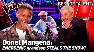Video thumbnail of "16-Year-Old OWNS the show with his GRANDMA in The Voice"