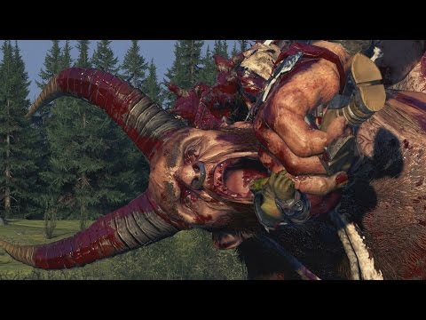 39 GIANTS (Beastmen) vs 9300 ORC BOYZ - Total War: WARHAMMER