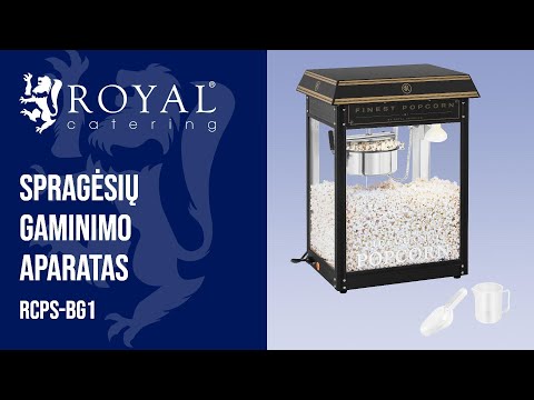 vaizdo įrašas - Spragėsių gaminimo aparatas - juodas ir auksinis - 1 500 W