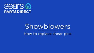 How to Replace a Snowblower Shear Pin