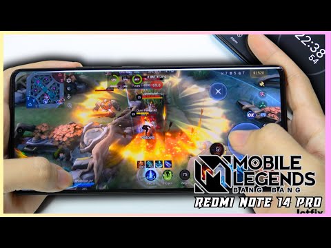 Xiaomi Redmi Note 14 Pro Mobile Legends Gaming test MLBB | Helio G100-Ultra, 120Hz Display