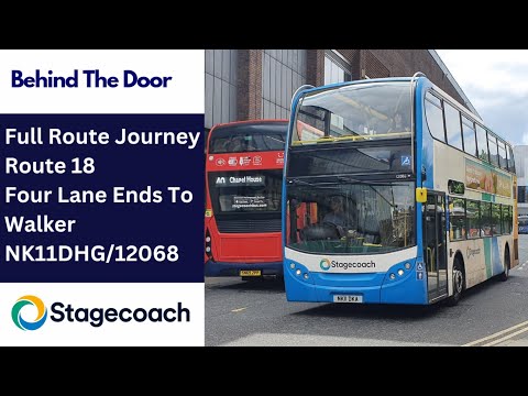 Behind The Door: Route 18 | NK11DHG/12068 - Stagecoach North East: Dennis Trident 2/ADL Enviro 400H