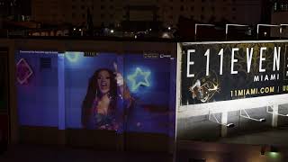 Cardi B I Like It Projection at E11EVEN MIAMI