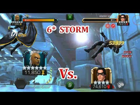 6 STAR STORM (DUPED) GAME PLAY AGAINST WINTER SOLDIER (ROL) marvel contest of champion