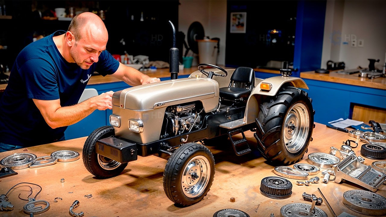 MAN Builds an INCREDIBLE $5,000 SCALE Tractor With FULLY FUNCTIONAL ENGINE by @septemberflow