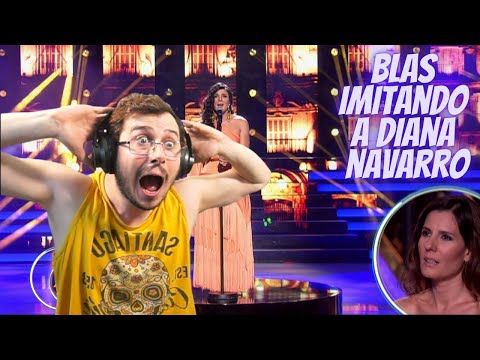 Italiano reacciona a Blas Cantó imita a Diana Navarro - Tu cara me suena