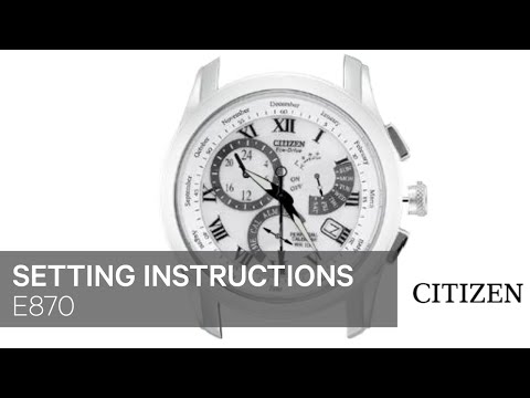 Citizen Watch Setting Instruction — E870