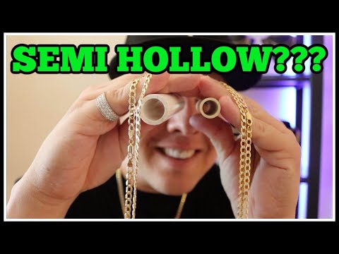 What is a SEMI HOLLOW/SEMI SOLID gold chain?!