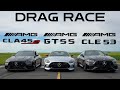 AMG GT55 Vs AMG CLE53 Vs AMG CLA45s Porsche Carrera GT And AMG McLaren SLR