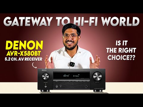 Denon AVR-x580bt, 5.2ch, 5 HDMI inputs, 140w, Dolby and DTX HD 8K Av Receiver (Black)