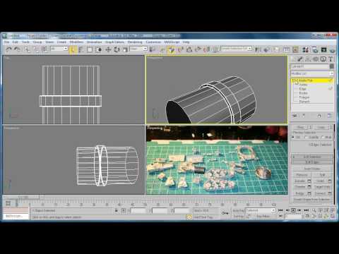 3ds Max tutorial - Space Marine Thunderfire Cannon part 1 (HD)
