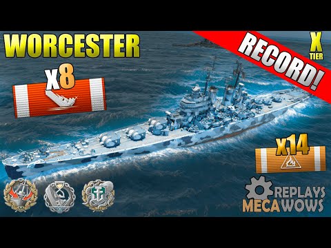 Worcester 8 Kills & 126k Damage | World of Warships Gameplay 4k
