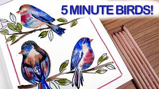Easy 5 Minute Watercolour Birds! Let Loose And Make It Fun!