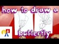 How To Draw A Butterfly On A Flower