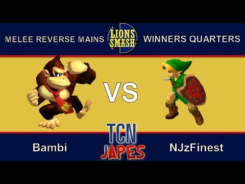 TCNJapes 3 SSBM Reverse Mains - Bambi (Donkey Kong) - NJzFinest (Young Link) - Winners Quarters
