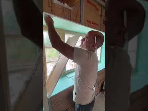 How to install plasterboard cladding around a window.