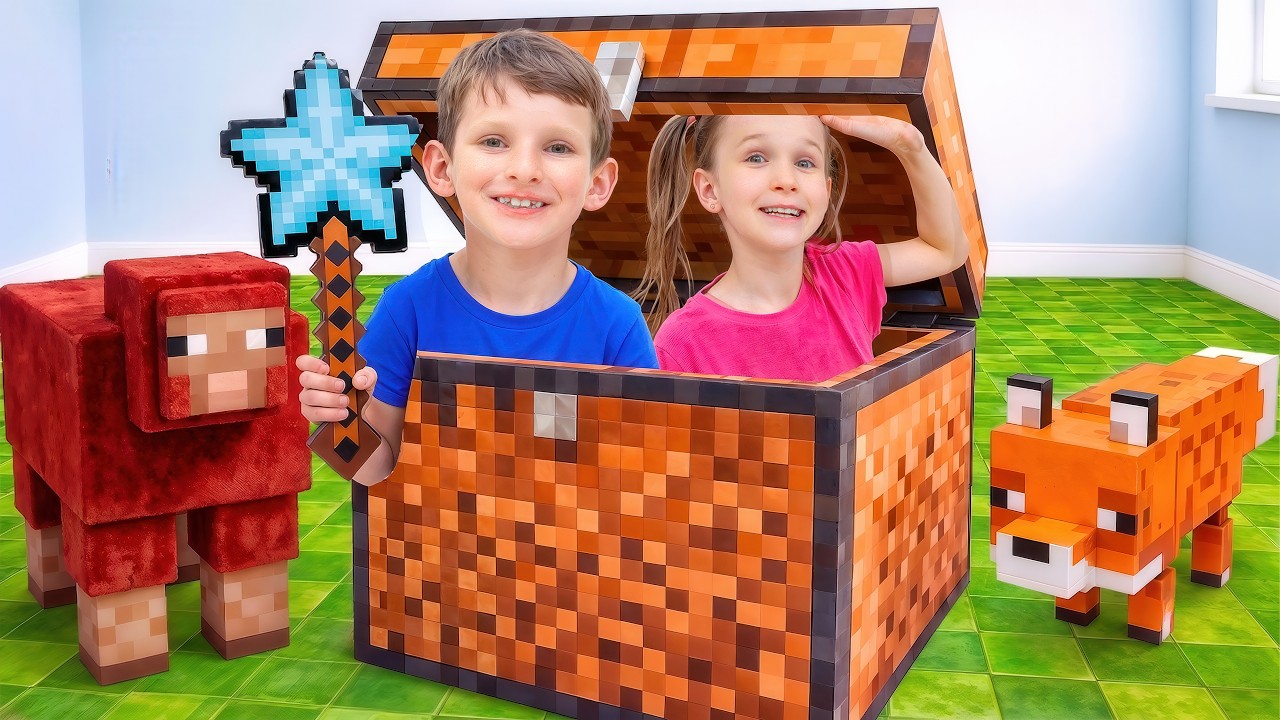 Minecraft in Real Life! Mobs Are Hiding in Our House