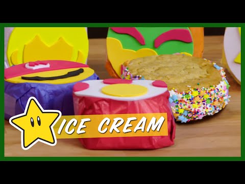 NINTENDO ICE CREAM SANDWICHES! | Cooking 4K | Strawburry17