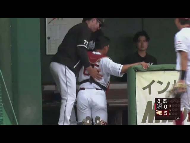 【ファーム】イーグルス・堀内謙伍 ファウルフライをベンチまで追って行ってキャッチ!!  2024年5月30日 東北楽天ゴールデンイーグルス 対 千葉ロッテマリーンズ